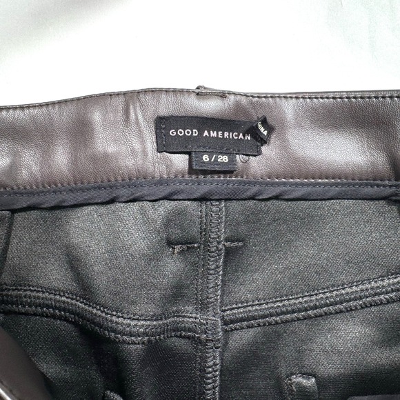 Good American Women's Faux Leather Mini Skirt In Brown Size 6/28 - Picture 11 of 12